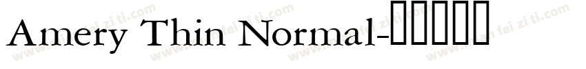 Amery Thin Normal字体转换